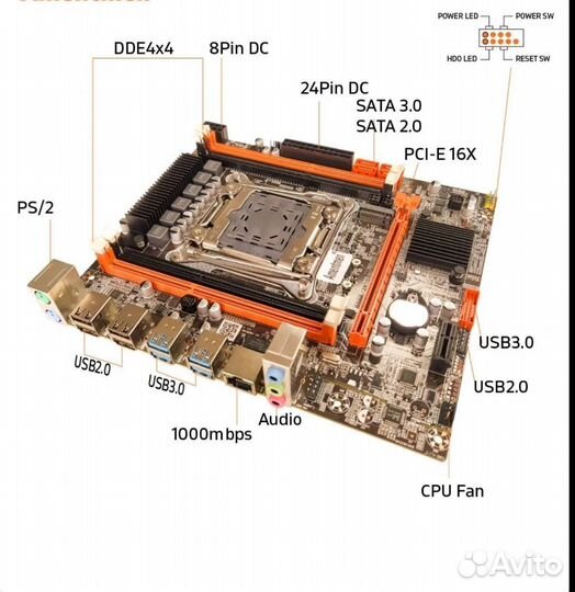 Комплект 24 Потока X99 Atermiter+intel 2680v3+16Gb