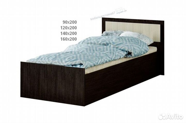 Кровать 90,120,140,160 Фиеста light, наличие