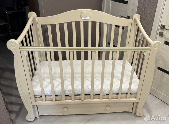 Детская кроватка Красная Звезда мишка на облаке