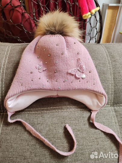 Шапка зимняя для девочки 52 54