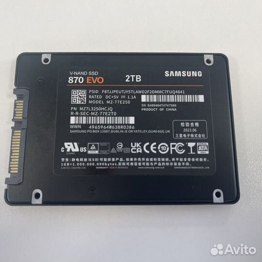 Ssd samsung 870 evo 2tb SATA