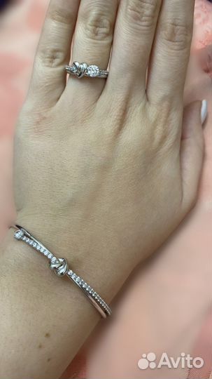 Swarovski комплект кольцо браслет