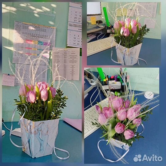 Композиция из живых цветов