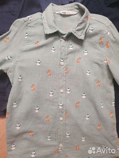 Рубашки на мальчика h&m 122 128