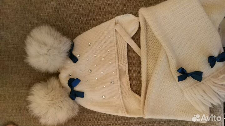 Комплект зимний -шапочка и шарфик