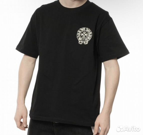 Футболка Chrome hearts хлопковая с вышивкой