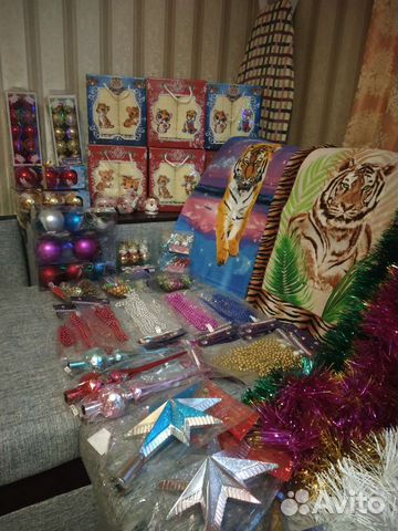 Ёлочные игрушки, украшения, гирлянды