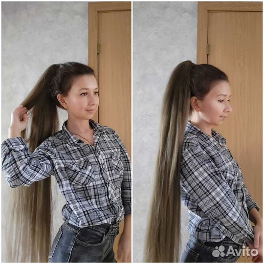 Афрохвост на резинке накладной из канекалона