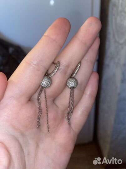 Серьги серебро