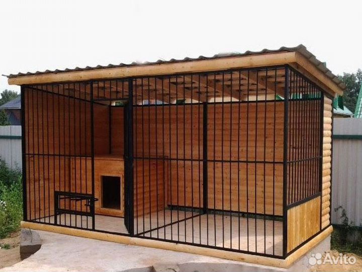 Вольер для собак с утепленной будкой Казань