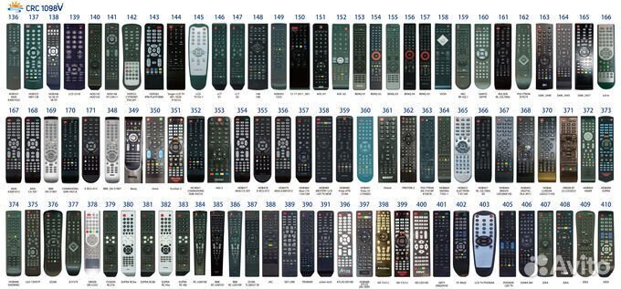 Пульт универсальный ду для телевизора CRC 1098V