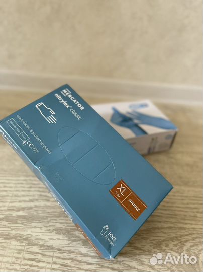 Перчатки медицинские нитриловые