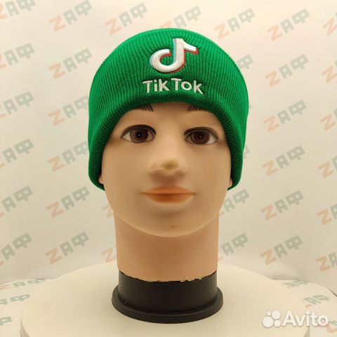 Шапка TikTok embrd, зелёный (3232)
