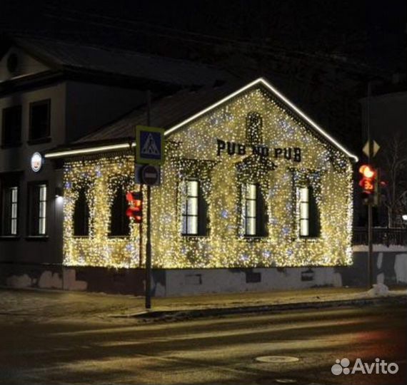 Освещение гирляндами