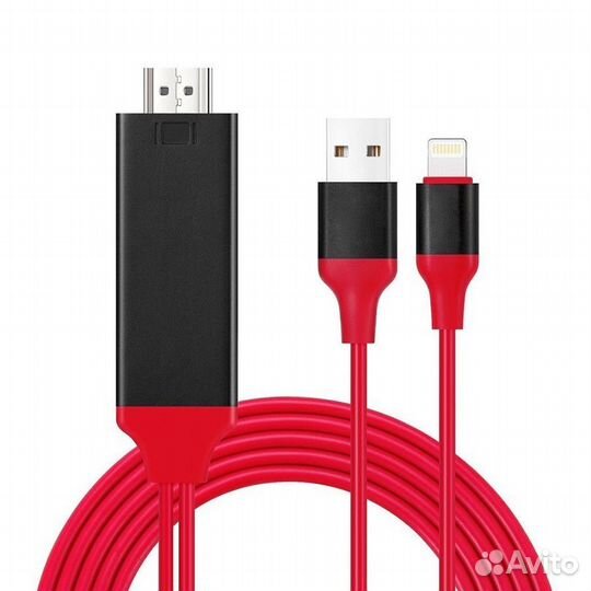 Hdmi кабель Lightning питание ч\з USB 2 м