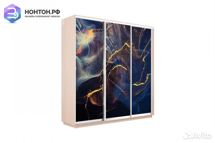 Шкаф-купе 3-х дверный Нонтон фото №1016 / дуб моло