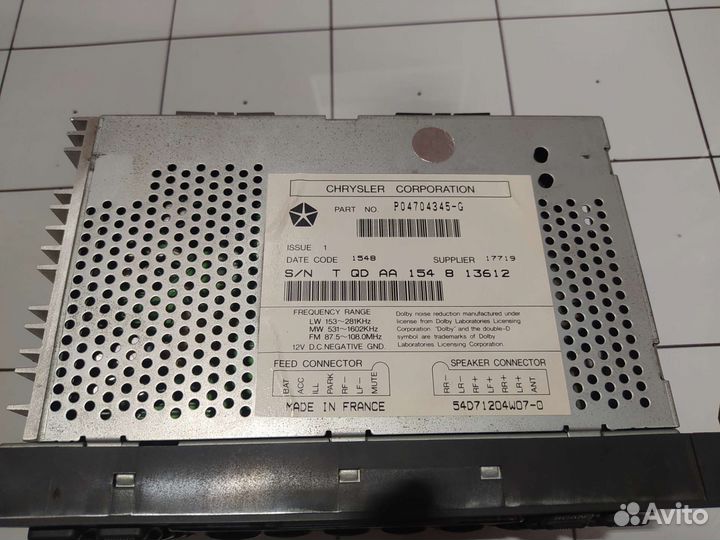 Магнитола Jeep Grand Cherokee zj