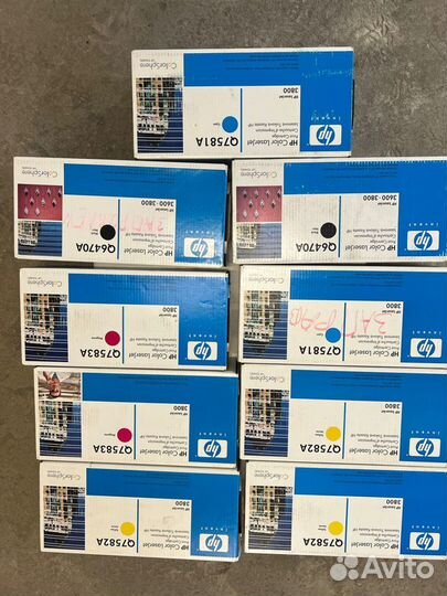 Цветной принтер HP Color LJ 3800, картриджи