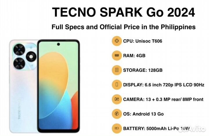 TECNO Spark Go 2024, 4/64 ГБ