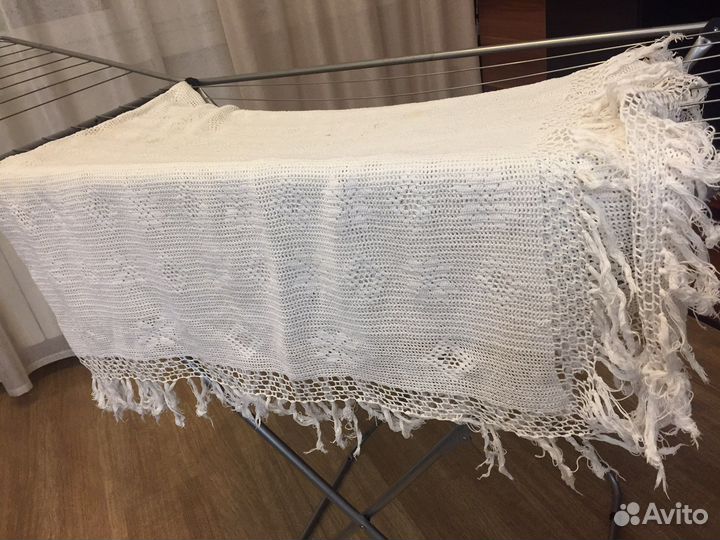 Скатерть старинная, подзор, косынка