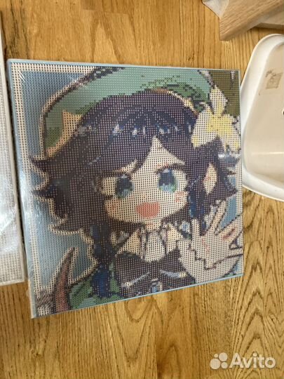 Алмазная мозаика картина 30х30 аниме на подрамнике