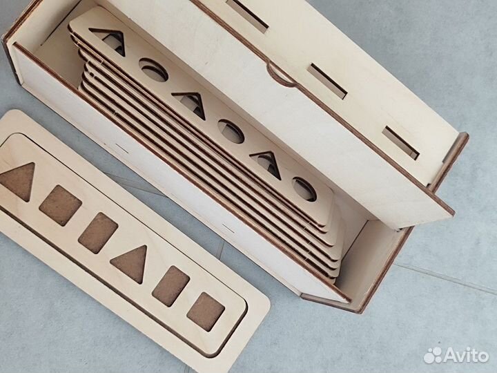 Деревянный сортер сундучок монтессори