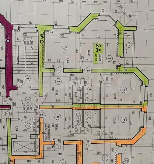 2-к. квартира, 62 м², 4/7 эт.