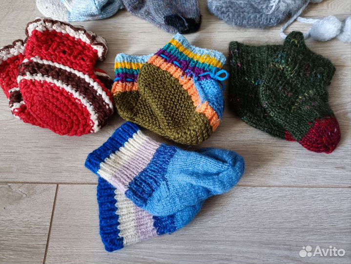 Пинетки вязаные пакетом