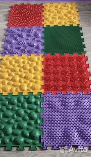 Детский массажный коврик(Орто пазл) 8 шт