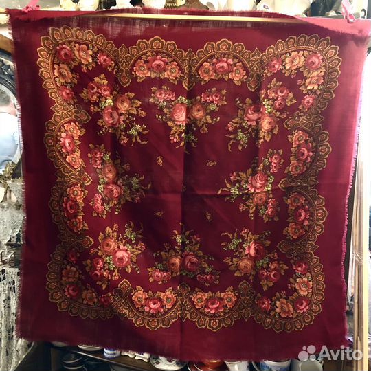 Павловопосадский платок 86х86см