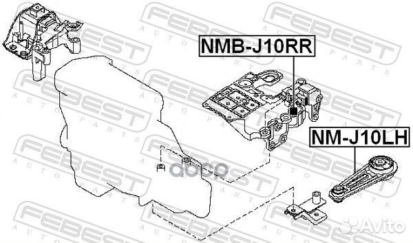 Опора двигателя NM-J10LH NM-J10LH Febest