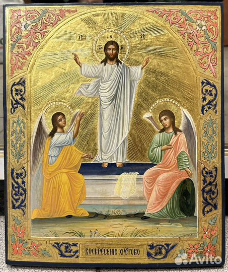 Икона Воскресение Христово Золото