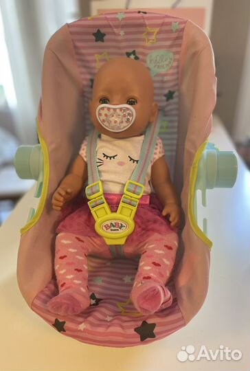 Кукла Baby Born + сиденье- переноска и аксессуары
