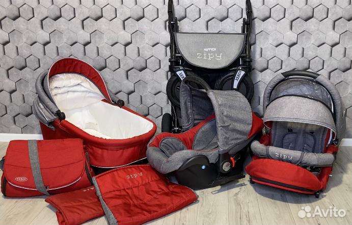 Коляска 3 в 1 Verdi Zipy (Гранат)