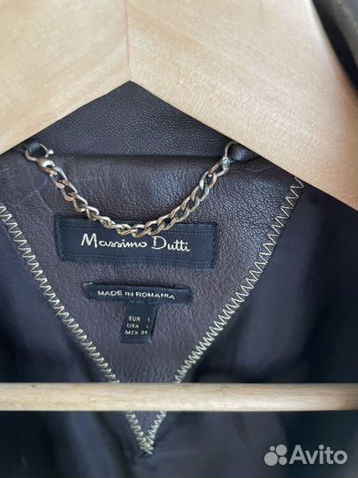 Кожаная куртка massimo dutti