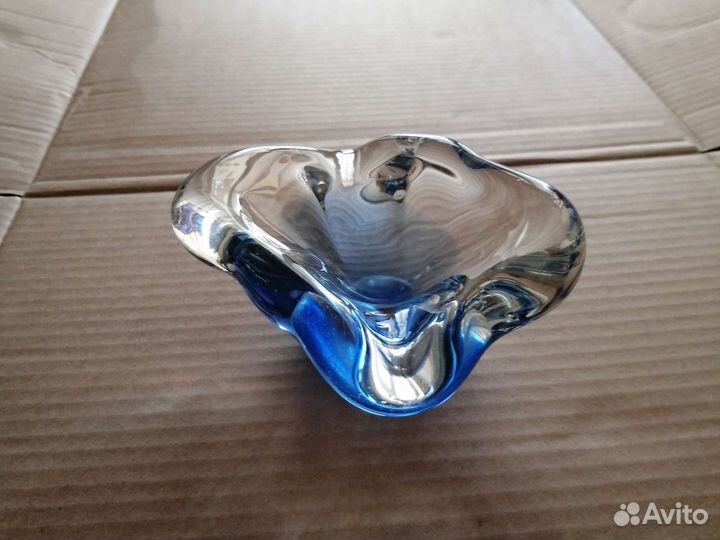 Пепельница цветное стекло.чехословакия