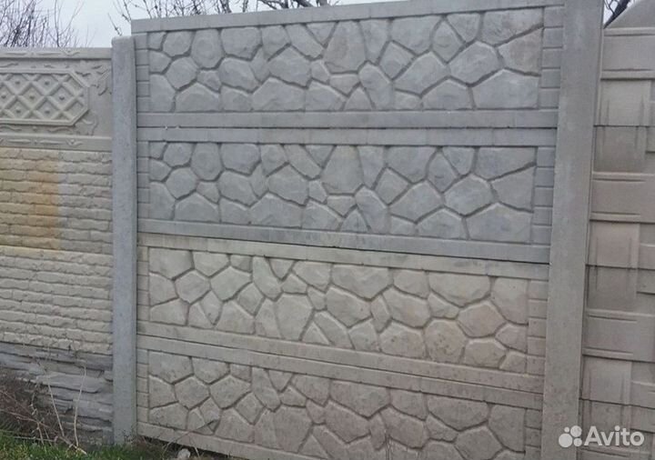 Забор, еврозабор бетонный