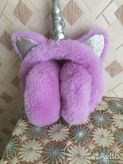 Меховые наушники единогор