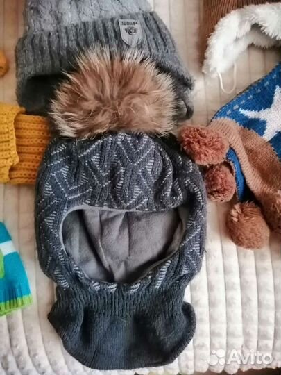 Шапка шлем, шарф, р48-50