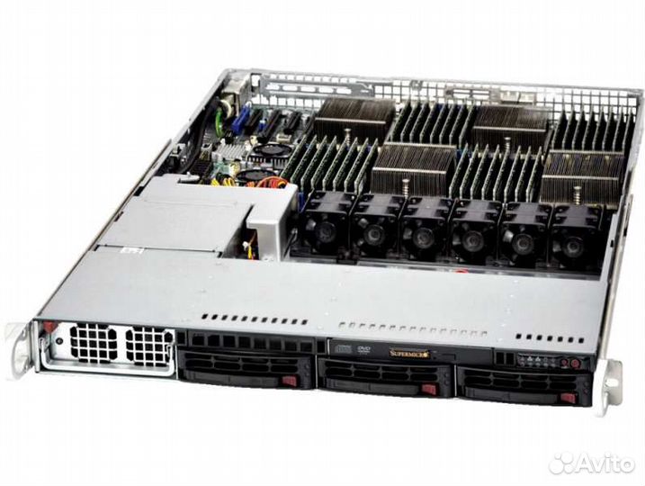 Корпус 2х бп питание сервер компьютер