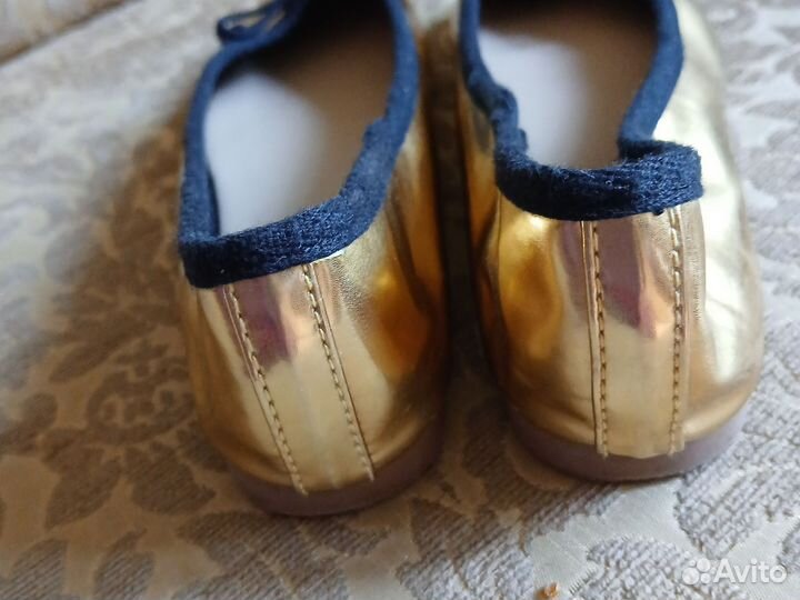 Балетки золотые NEW look 34.5-35