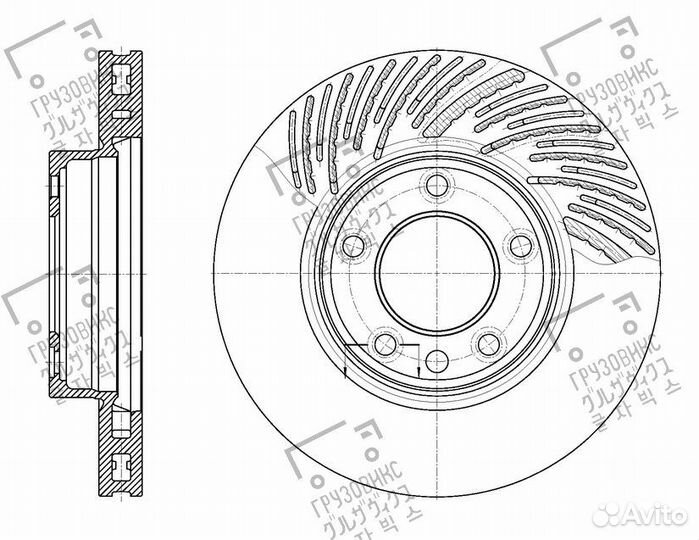 Диск тормозной вентилируемый правый, gbrake (Япони