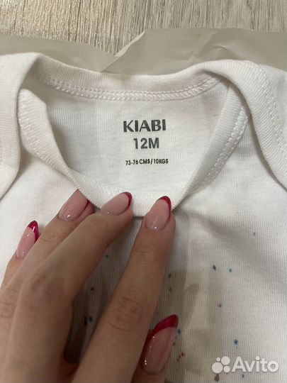 Боди kiabi ручная роспись