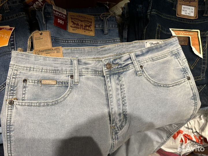 Джинсы Wrangler Прямые Белые 33, 34