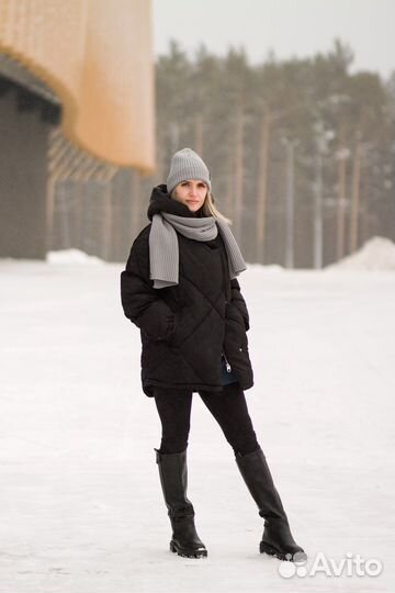 Шарф вязаный длинный ручная работа