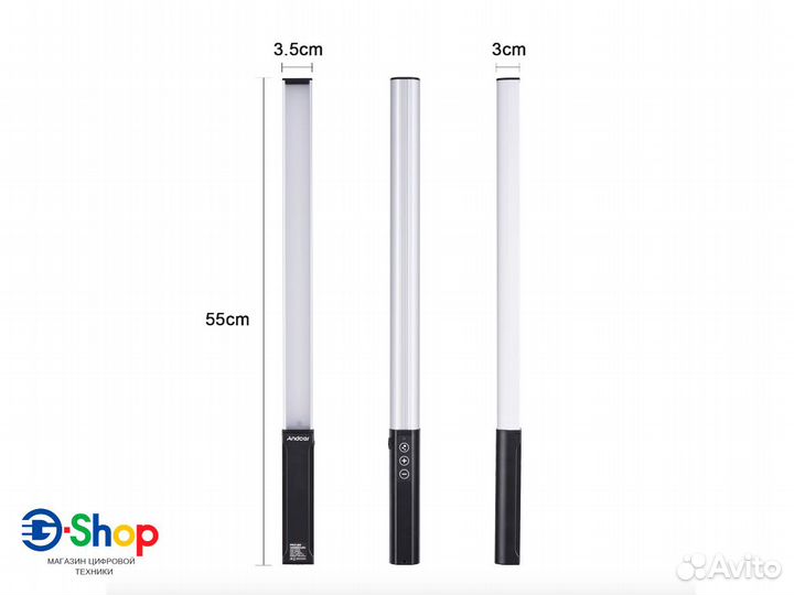 Осветитель RGB Andoer 2600mAh 3200-5600k CRI95