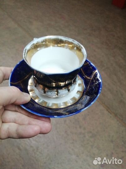 Чайная пара, Кузнецов, кобальт, позолота