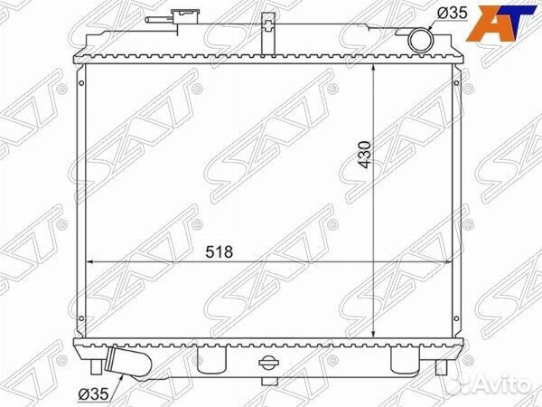 Радиатор nissan atlas TD25/TD27 2.3/2.7/3.2 93