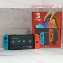 Nintendo Switch Oled Красно-Синяя + 256Gb + Игры