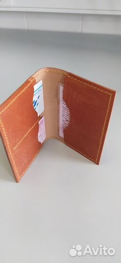 Обложка для документов натуральная кожа